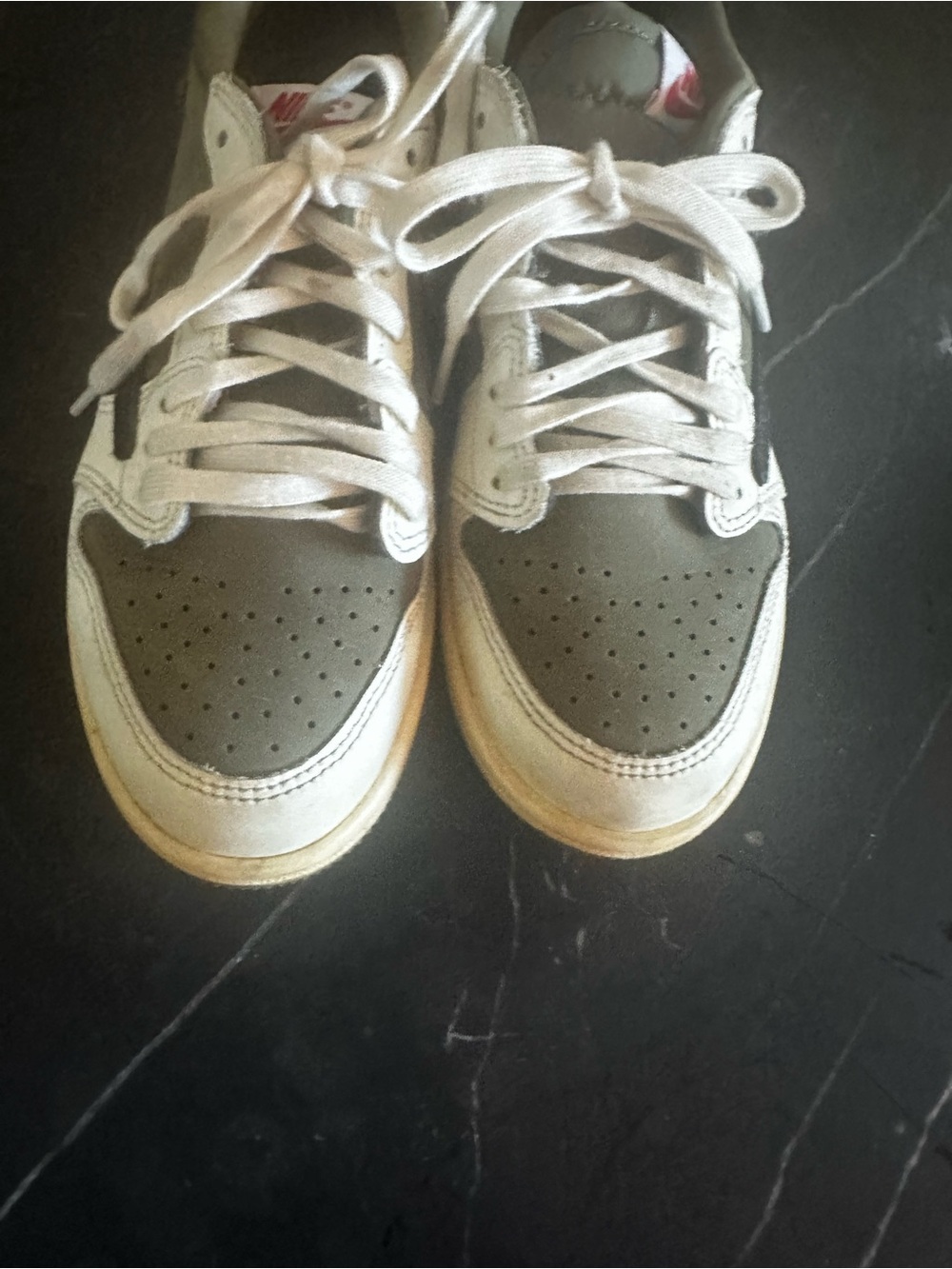 Nike Kids Low-Top Sneakers in White, Gray & Black - Picture 7 of 8